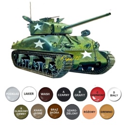 MODEL amerykańskiego czołgu Sherman M4A1 Italeri Skala 1:35