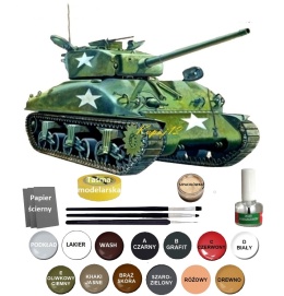 MODEL amerykańskiego czołgu Sherman M4A1 Italeri Skala 1:35