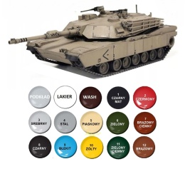 MODEL amerykańskiego czołgu USMC M1A1 Abrams Academy Skala 1:72