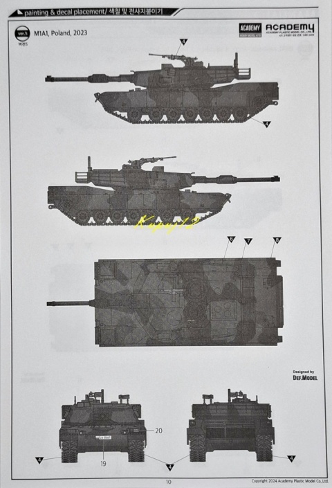 MODEL amerykańskiego czołgu USMC M1A1 Abrams Academy Skala 1:72 MODEL amerykańskiego czołgu USMC M1A1 Abrams Academy Skala 1:72