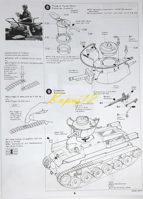 MODEL japońskiego czołgu TYPE97 (CHI_HA) Tamiya Skala 1:35 MODEL japońskiego czołgu TYPE97 (CHI_HA) Tamiya Skala 1:35