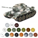 PLASTIKOWY model do sklejania radziecki czołg T-34/85 + farby akrylowe, podkład do farb akrylowych...