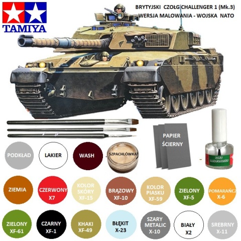 MODEL brytyjskiego czołgu Challenger 1 (Mk.3) Tamiya Skala 1:35