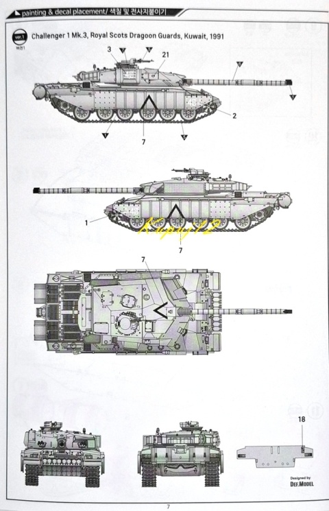 MODEL brytyjskiego czołgu Challenger Mk.3 Academy Skala 1:72 MODEL brytyjskiego czołgu Challenger Mk.3 Academy Skala 1:72
