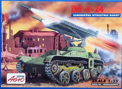 MODEL czołgu z wyrzytnią rakiet KATIUSZA BM-8-24 Plast Skala 1:35 MODEL czołgu z wyrzytnią rakiet KATIUSZA BM-8-24 Plast Skala 1:35