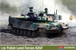 MODEL plastikowy czołg do sklejania K2GF Black Panther Polskie Siły Zbrojne Academy Skala 1:35