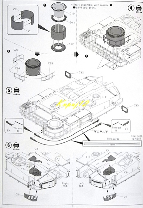 MODEL plastikowy czołg do sklejania K2GF Black Panther Polskie Siły Zbrojne Academy Skala 1:35 MODEL plastikowy czołg do sklejania K2GF Black Panther Polskie Siły Zbrojne Academy Skala 1:35