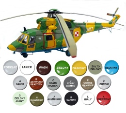 MODEL śmigłowca helikopter PZL W3T Sokół Mirage Skala 1:72