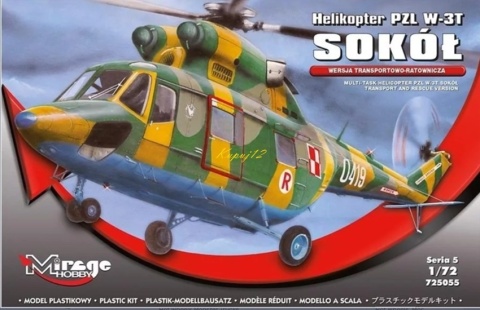 MODEL śmigłowca helikopter PZL W3T Sokół Mirage Skala 1:72 MODEL śmigłowca helikopter PZL W3T Sokół Mirage Skala 1:72