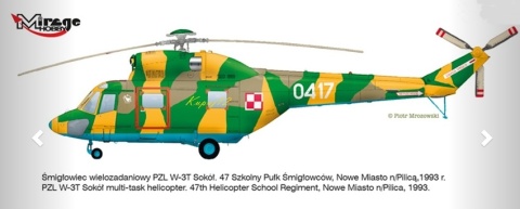 MODEL śmigłowca helikopter PZL W3T Sokół Mirage Skala 1:72 MODEL śmigłowca helikopter PZL W3T Sokół Mirage Skala 1:72