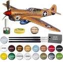 MODEL do sklejania samolot Curtiss P-40K Kittyhawk Skala 1:72 + farby, klej, pędzle..