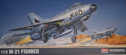 PLASTIKOWY model samolotu MiG-21 FISHBED Academy Skala 1:72 PLASTIKOWY model samolotu MiG-21 FISHBED Academy Skala 1:72
