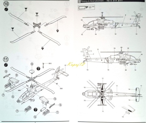 PLASTIKOWY model szturmowego śmigłowca IDF AH-64A Apache Academy Skala 1:72 PLASTIKOWY model szturmowego śmigłowca IDF AH-64A Apache Academy Skala 1:72