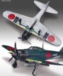 PLASTIKOWY model samolotu Mitsubishi A6M5c ZERO Type 52c Academy Skala 1:72