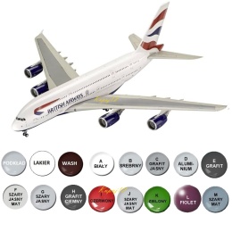AIRBUS A380-800 duży plastikowy model samolotu pasażerskiego British Airways Revell skala 1:144