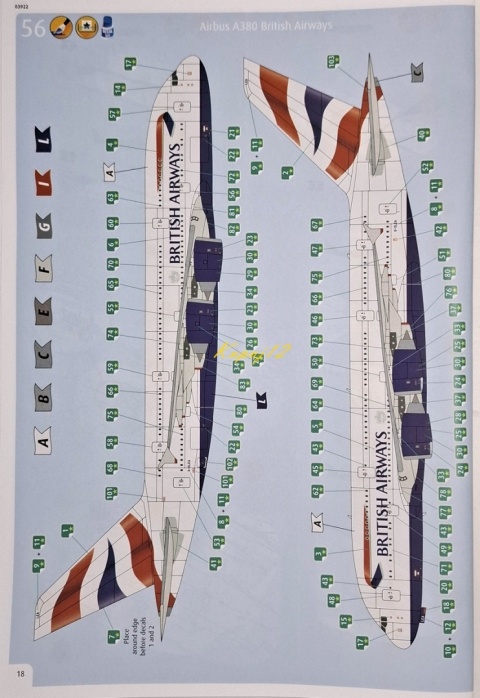 AIRBUS A380-800 duży plastikowy model samolotu pasażerskiego British Airways Revell skala 1:144 AIRBUS A380-800 duży plastikowy model samolotu pasażerskiego British Airways Revell skala 1:144