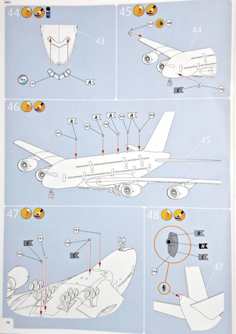 AIRBUS A380-800 duży plastikowy model samolotu pasażerskiego British Airways Revell skala 1:144 AIRBUS A380-800 duży plastikowy model samolotu pasażerskiego British Airways Revell skala 1:144