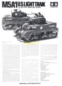 MODEL amerykańskiego czołgu M5A1 lekki czołg Tamiya Skala 1:35