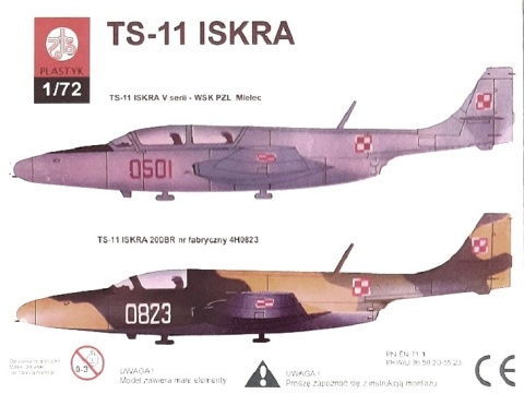 MODEL samolotu TS-11 ISKRA kolor Plastyk Skala 1:72 MODEL samolotu TS-11 ISKRA kolor Plastyk Skala 1:72