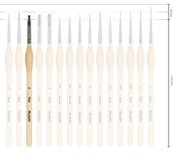 Pędzelek pędzel do malowania farbami akrylowymi, wodnymi, olejnymi syntetyczny włos płaski nr. 0