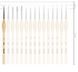 Pędzelek pędzel do malowania farbami akrylowymi, wodnymi, olejnymi syntetyczny włos, punktowy 0