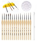 Pędzelki pędzel 15 sztuk do malowania farbami akrylowymi, wodnymi, olejnymi