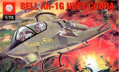 PLASTIKOWY model helikoptera Bell AH-1G Huey Cobra, Plastyk Skala 1:72_S134 PLASTIKOWY model helikoptera Bell AH-1G Huey Cobra, Plastyk Skala 1:72_S134