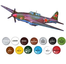 PLASTIKOWY model samolotu IŁ-2 m3 , polska wersja Plastyk Skla 1:72_S004