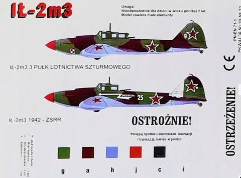 PLASTIKOWY model samolotu IŁ-2 m3 , polska wersja Plastyk Skla 1:72_S004 PLASTIKOWY model samolotu IŁ-2 m3 , polska wersja Plastyk Skla 1:72_S004