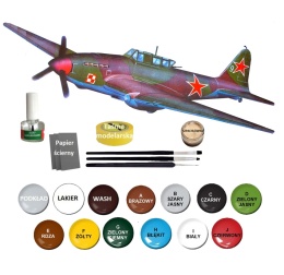 PLASTIKOWY model samolotu IŁ-2 m3 , polska wersja Plastyk Skla 1:72_S004