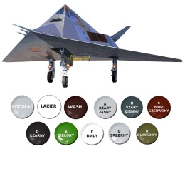 PLASTIKOWY model samolotu YF-117A FSD Scorpion Areo Skala 1:72