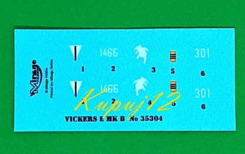 Model angielskiego czołgu Vickeres E Mk b Mirage skala 1:35_35304