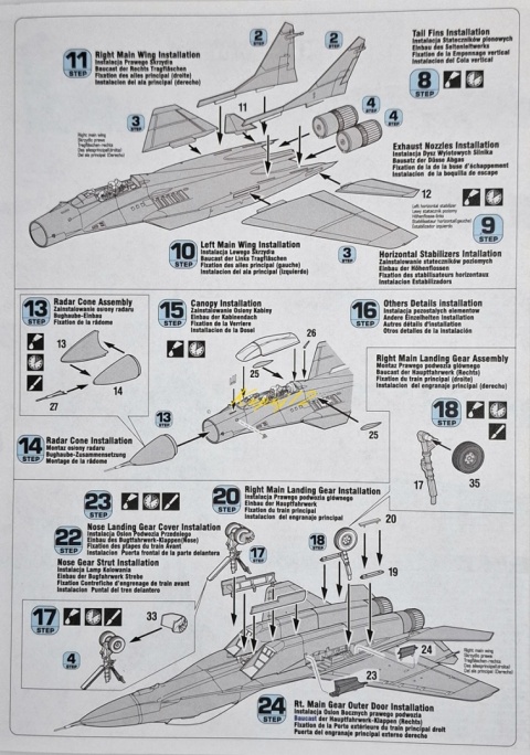 MODEL plastikowy samolot zestaw modelarski MiG-29M 23rd MisterCraft skala 1:72 MODEL plastikowy samolot zestaw modelarski MiG-29M 23rd MisterCraft skala 1:72