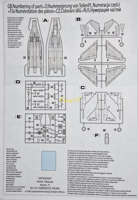 MODEL plastikowy samolot zestaw modelarski MiG-29M 23rd MisterCraft skala 1:72 MODEL plastikowy samolot zestaw modelarski MiG-29M 23rd MisterCraft skala 1:72