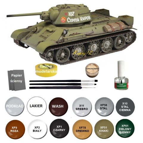 Model radzieckiego czołgu T-34/76 model 1942 Zvezda skala 1:35_3686