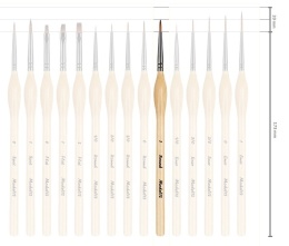 Pędzelek pędzel do malowania farbami akrylowymi, wodnymi, olejnymi syntetyczny włos okrągły nr. 1