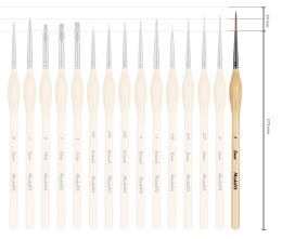 Pędzelek pędzel do malowania farbami akrylowymi, wodnymi, olejnymi syntetyczny włos, liner okrągły nr. 1