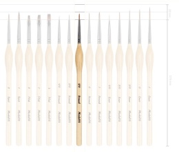 Pędzelek pędzel do malowania farbami akrylowymi, wodnymi, olejnymi syntetyczny włos okrągły nr. 2/0