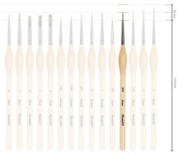 Pędzelek pędzel do malowania farbami akrylowymi, wodnymi, olejnymi syntetyczny włos liner okrągły nr. 3/0