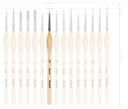 Pędzelek pędzel do malowania farbami akrylowymi, wodnymi, olejnymi syntetyczny włos okrągły nr. 3/0