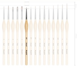 Pędzelek pędzel do malowania farbami akrylowymi, wodnymi, olejnymi syntetyczny włos okrągły nr. 4/0