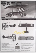 PLASTIKOWY model samolotu Sopwitch Camel WWI Fighter Academy Skala 1:72