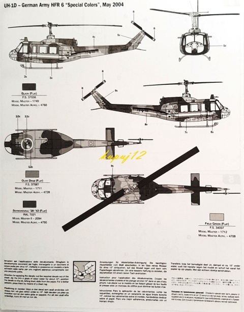 PLASTIKOWY model śmigłowca helikopter UH-1D Iroquois Italeri Skala 1:72 PLASTIKOWY model śmigłowca helikopter UH-1D Iroquois Italeri Skala 1:72