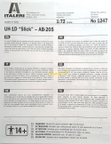 PLASTIKOWY model śmigłowca helikopter UH-1D Iroquois Italeri Skala 1:72
