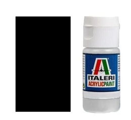 ITALERI ACRYLIC PAINTS Farba modelarska 4695AP AKRYL - GLOSS BLACK czarna połysk 20 ml