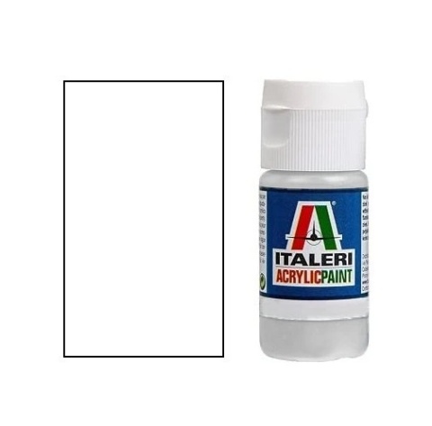 ITALERI ACRYLIC PAINTS Farba modelarska GLOSS WHITE połysk 20 ml ITALERI ACRYLIC PAINTS Farba modelarska GLOSS WHITE połysk 20 ml