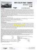 Model radzieckiego czołgu OT-134/T26-C Mirage skala 1:35_35309