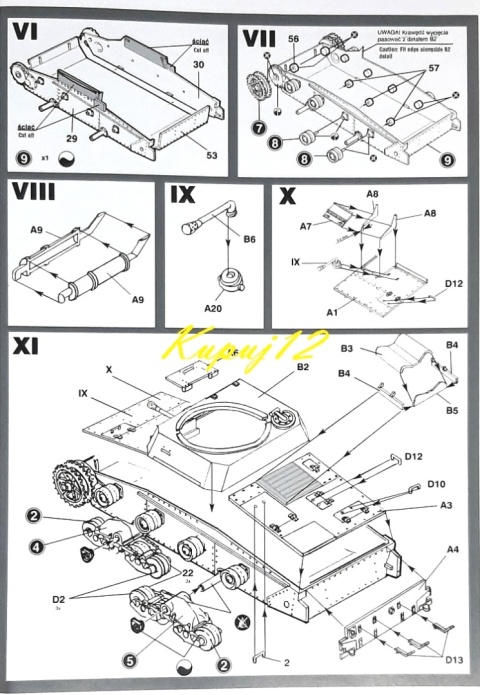 Model radzieckiego czołgu OT-134/T26-C Mirage skala 1:35_35309