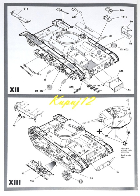 Model radzieckiego czołgu OT-134/T26-C Mirage skala 1:35_35309