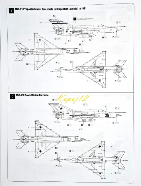 MODEL radzieckiego samolotu do sklejania Mig-21R Smer skala 1:72 MODEL radzieckiego samolotu do sklejania Mig-21R Smer skala 1:72